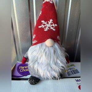 Festive Red and Gray Holiday Gnome